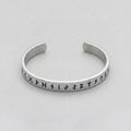 Runic Silver Cuff Bracelet
