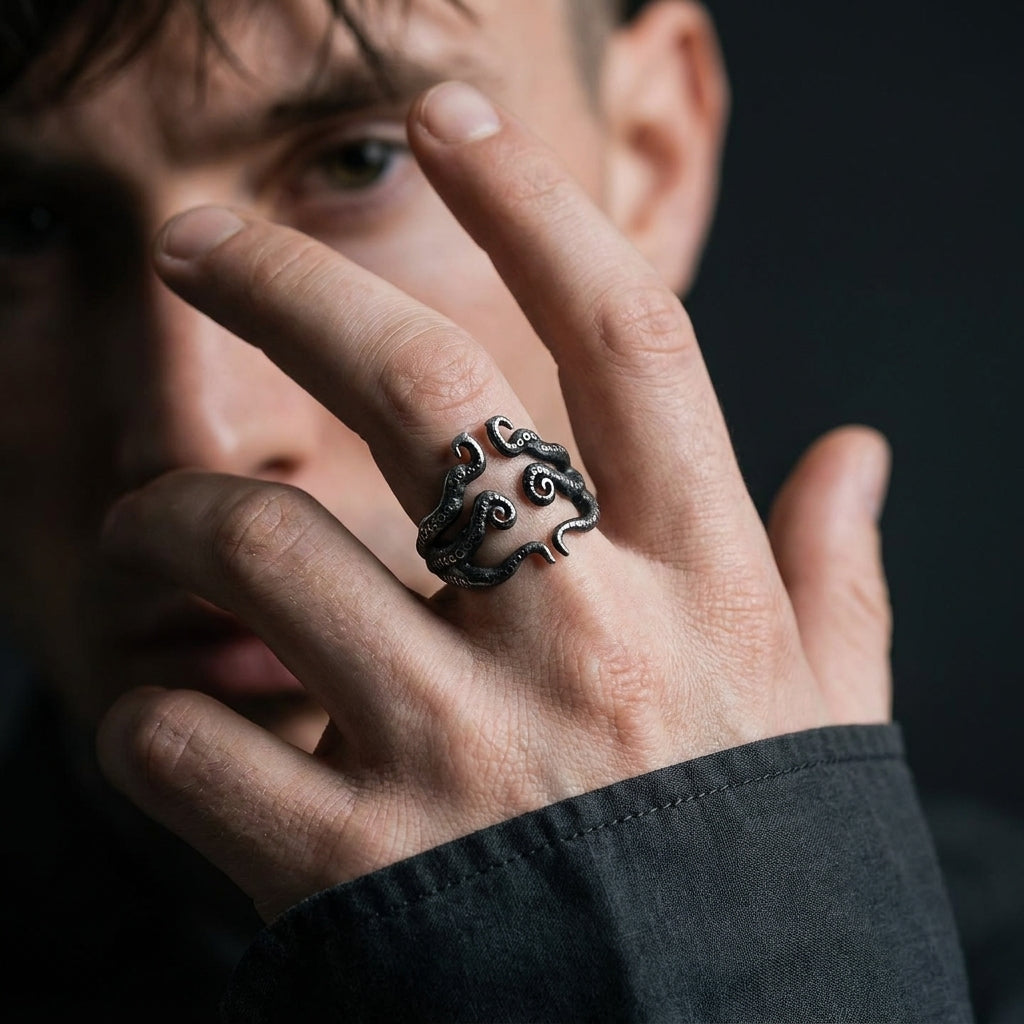 Octopus Tentacle Open Ring