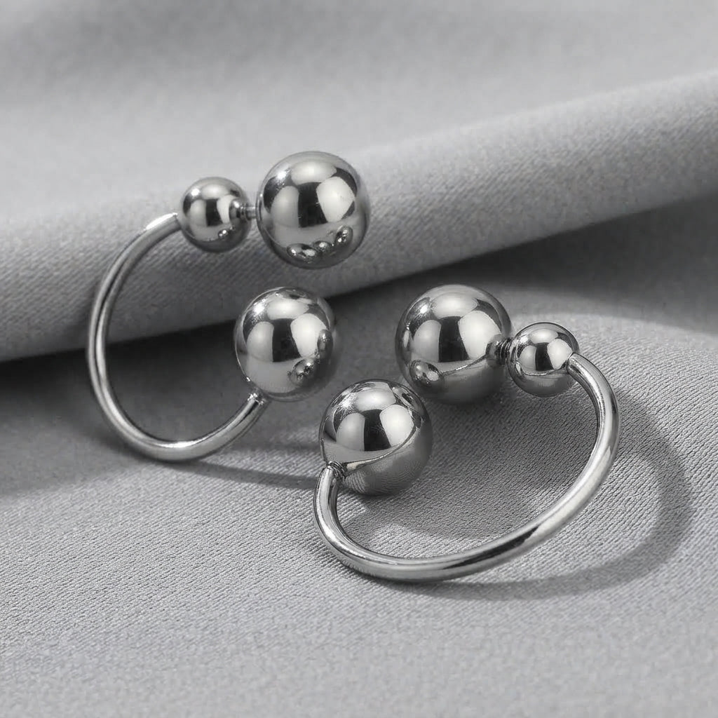 Ball Cluster Hoop Earrings
