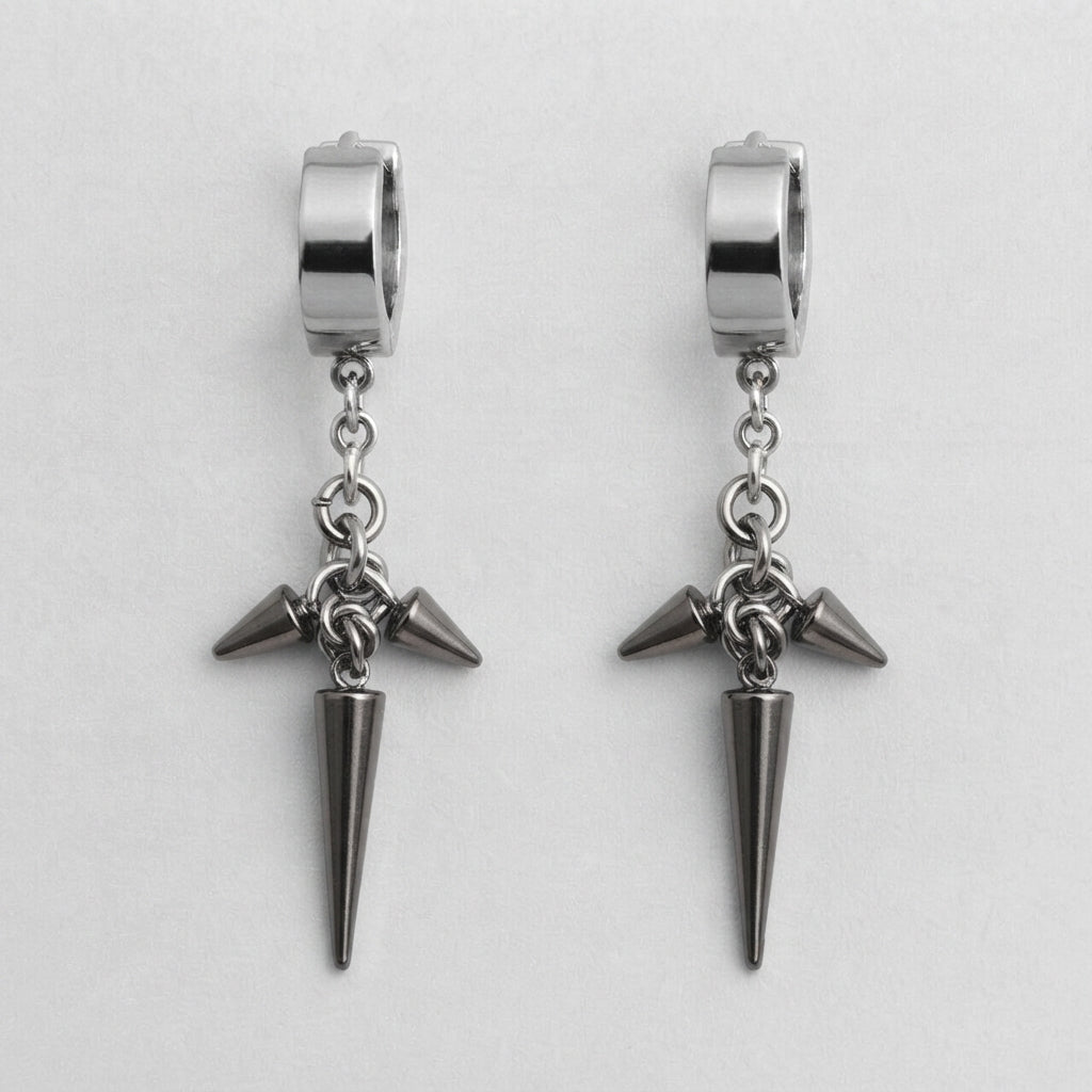 Dagger Cross Spike Earrings