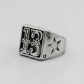 Lucky 13 Ornate Signet Ring