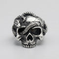 Skull of the Serpent God Ring