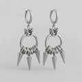 Chainmaille O-Ring Triple Spike Hoop Earrings