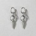Double Ring Spike Drop Earrings