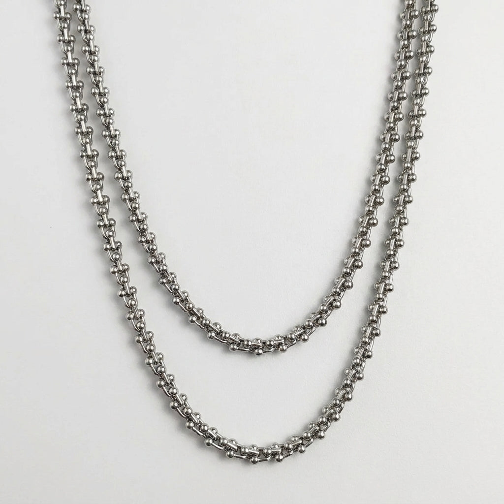 Double Strand Ball & Bar Necklace