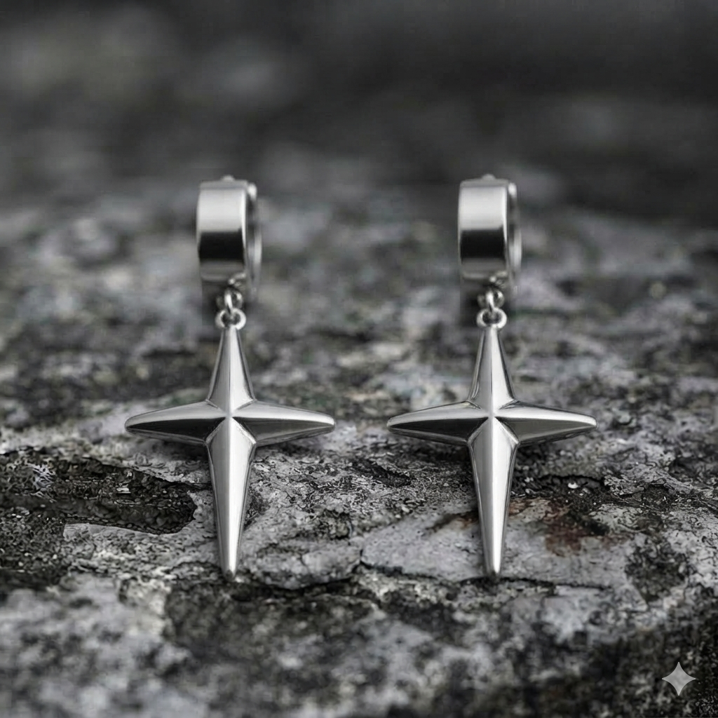 Razor Star Earrings