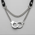Interlocked Handcuff Layered Chain Choker