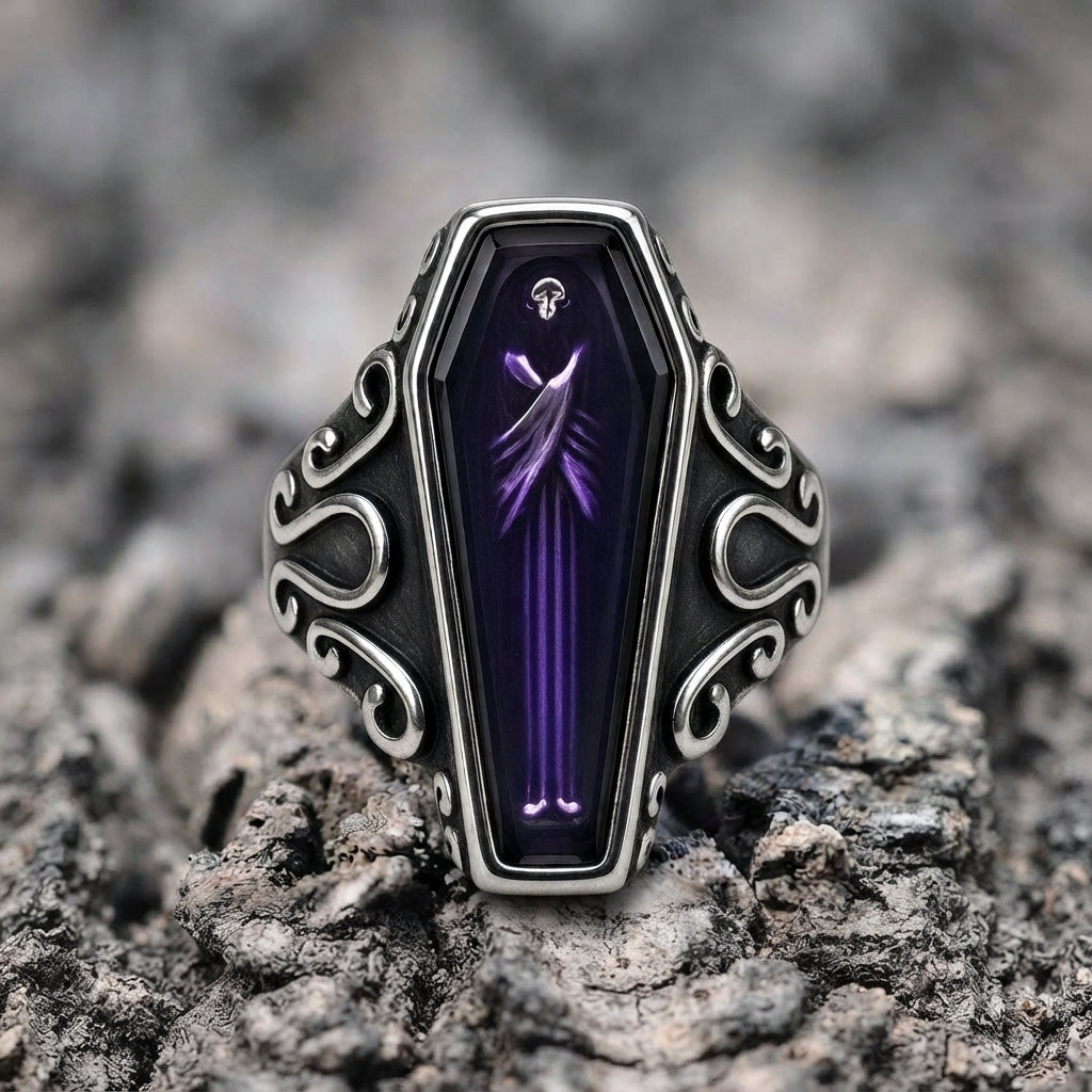 Gothic Coffin Spirit Ring