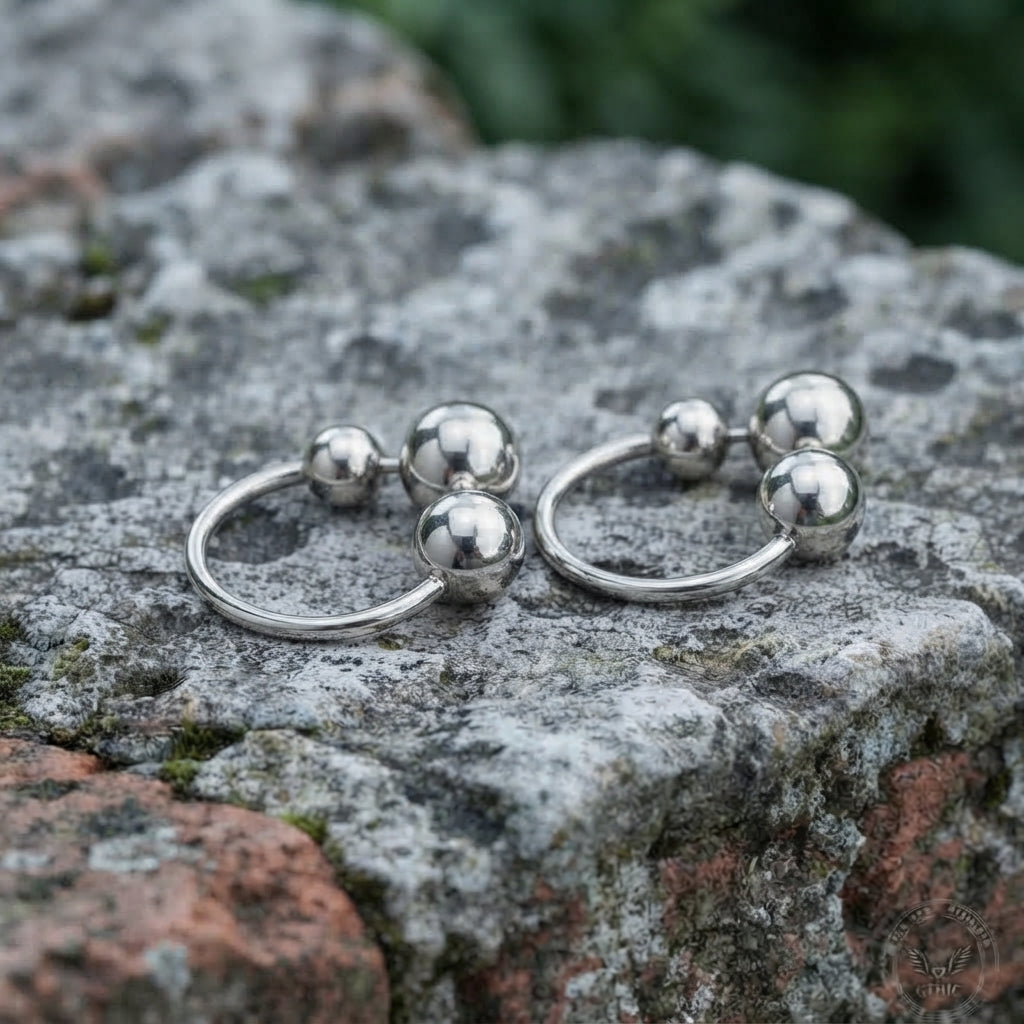 Ball Cluster Hoop Earrings