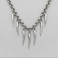 Claw Fringe Rolo Chain Statement Necklace