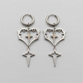 Thorn Heart & Falling Star Hoop Earrings