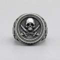 Skull & Cutlass Pirate Signet Ring