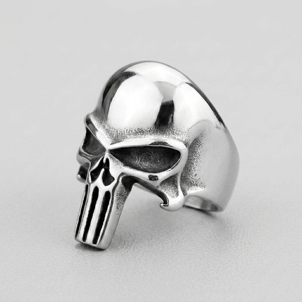 Sleek Death's Head Signet Ring