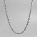 Silver Rope Chains Twisted Rope Chain Necklace