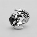 Dragon Claw Ring with Black Onyx Orb
