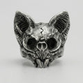 Calvarium Cat Skull Statement Ring