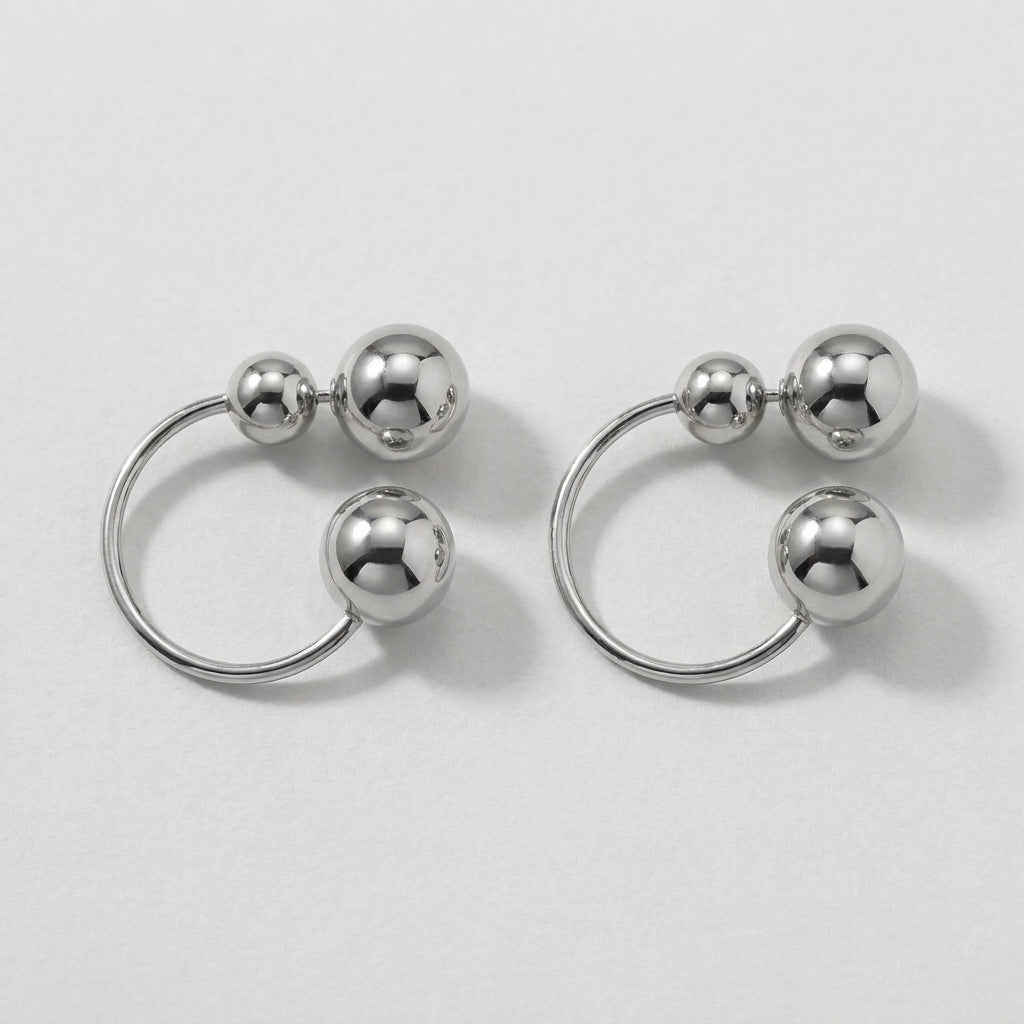 Graduated Ball Drop Earrings