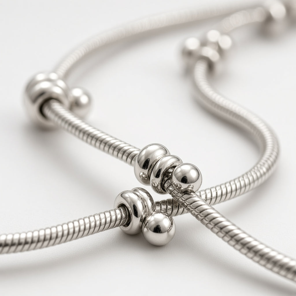 Round Crystal Solitaire & Dagger Cross Mixed Chain Necklace