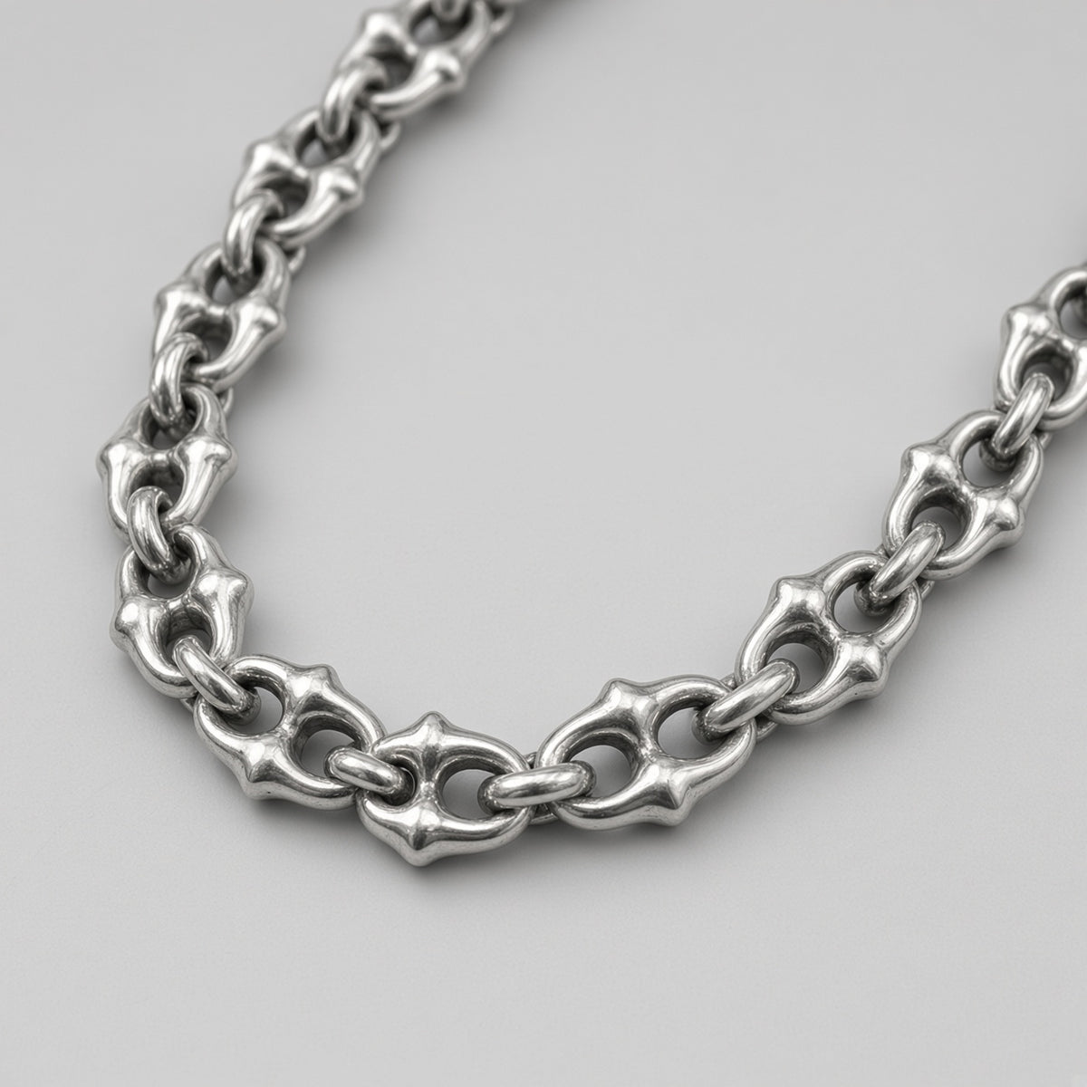 Gothic Spiked Cross Link Chunky Chain Choker Necklace