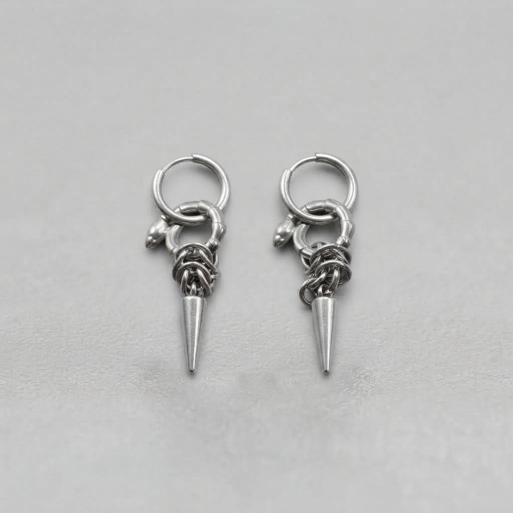 Knotted Spike Drop Earrings