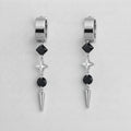 Layered Gem & Star Spike Earrings