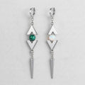 Mismatched Gemstone Arrow Earrings