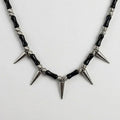 Onyx Bead Spike Necklace