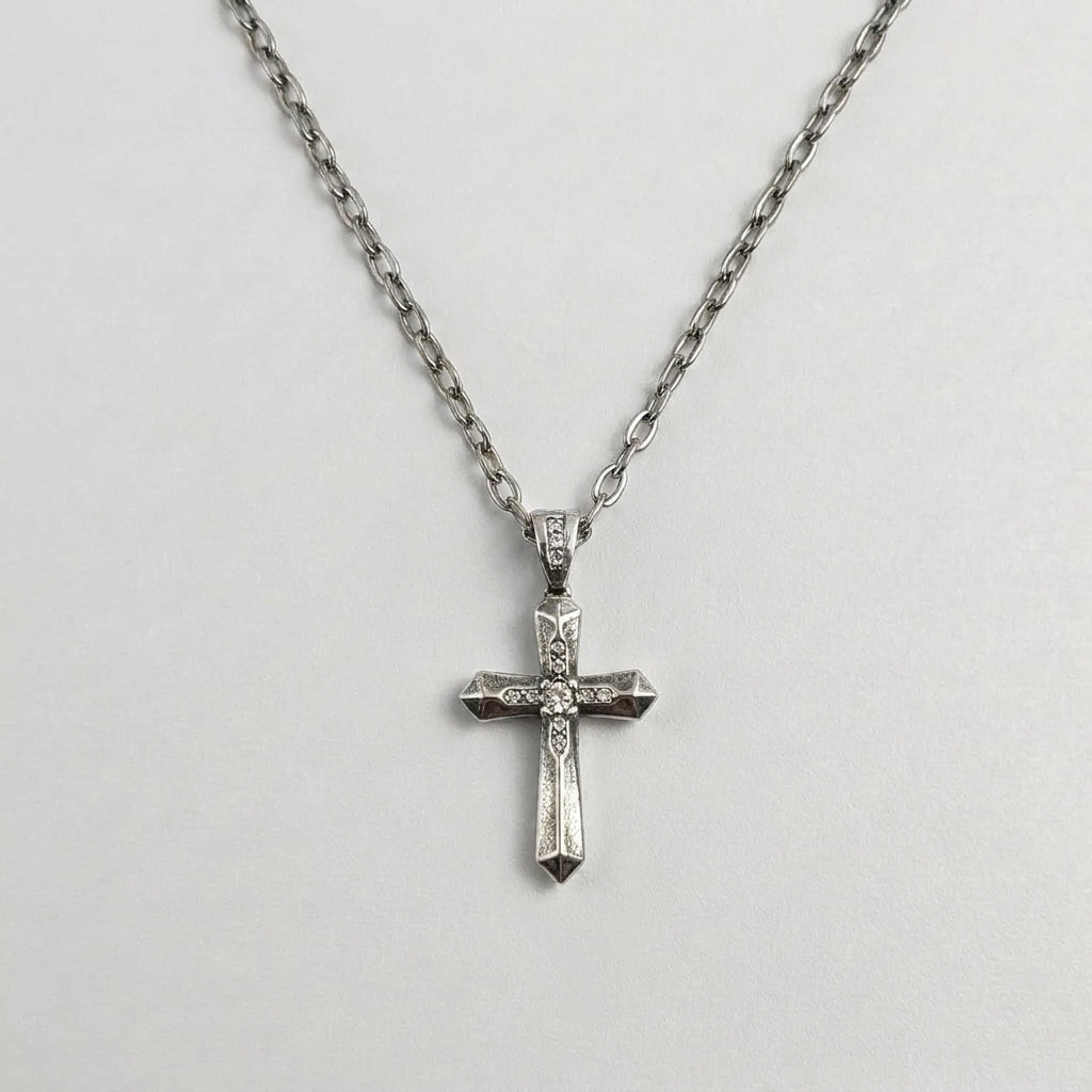 Pave Cross Pendant Necklace