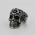 Blooming Skull Signet Ring