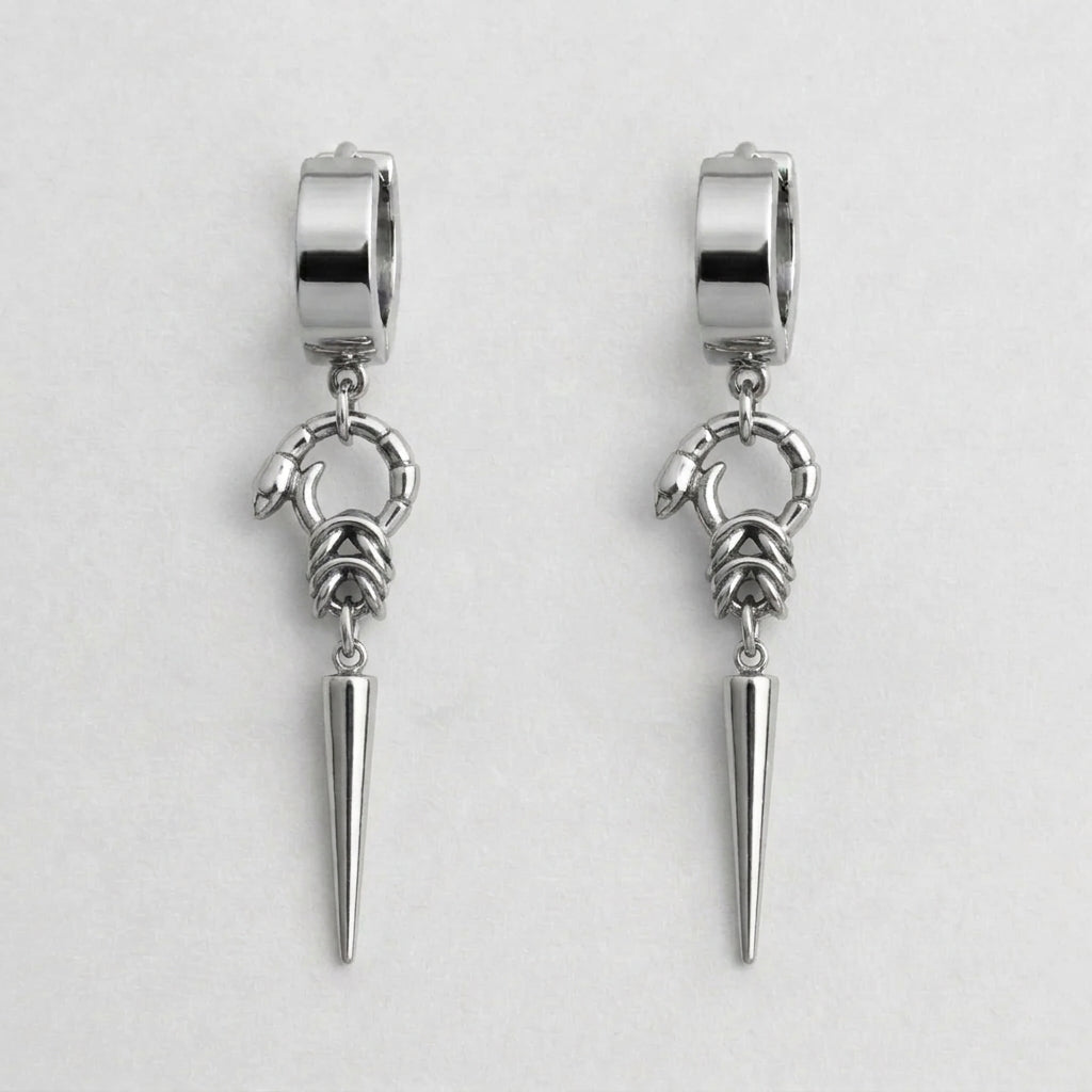 Serpent Head Spike Earrings