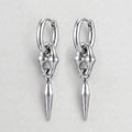 Skull Bead Spike Earrings