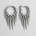 Spike Fringe Hoop Earrings