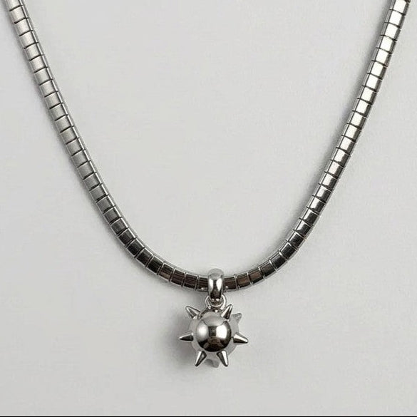 Spiked Mace Pendant Necklace
