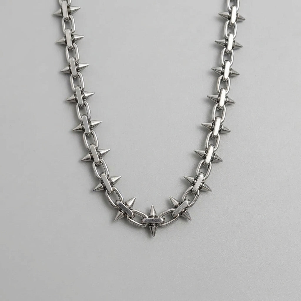 Spiked Tube Chain Necklace