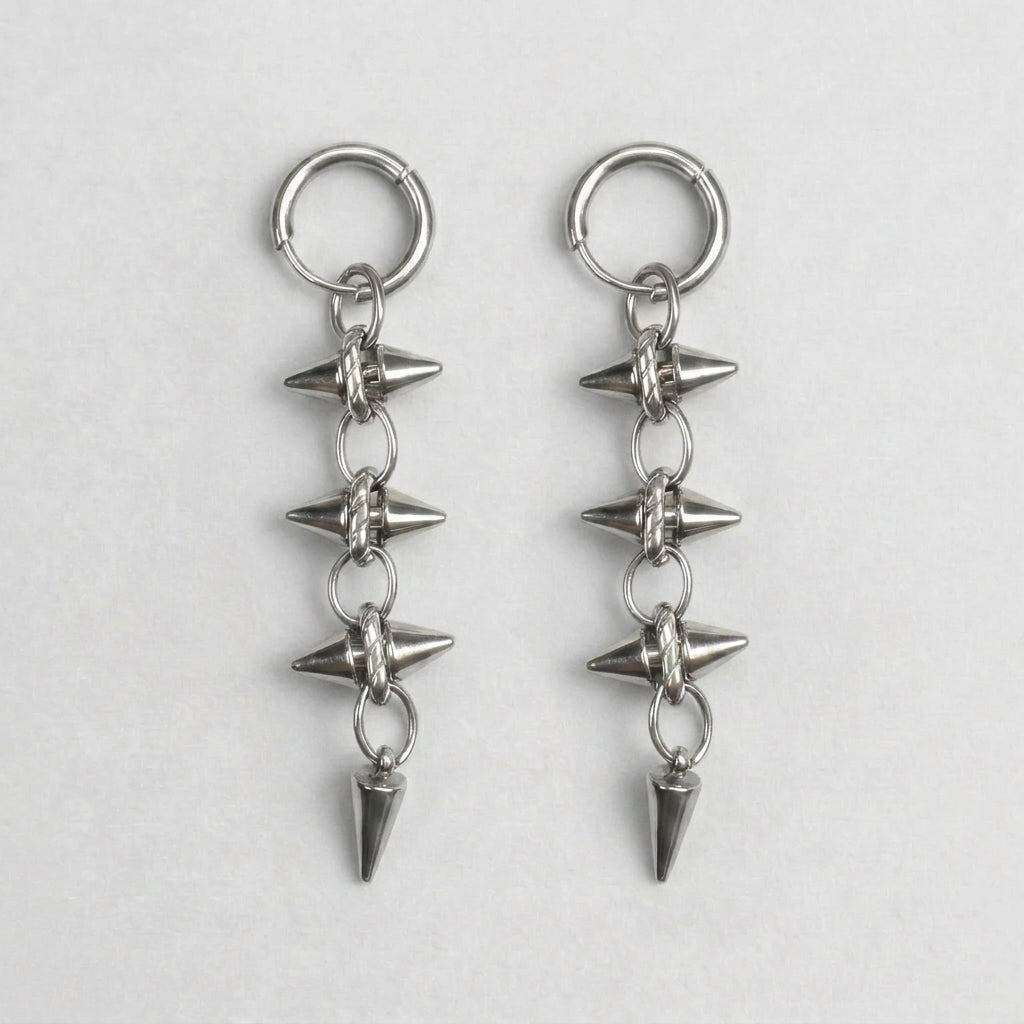 Triple Spike Drop Earrings